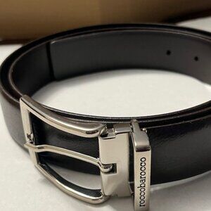 Roccobarocco Italian made leather belt. Men.